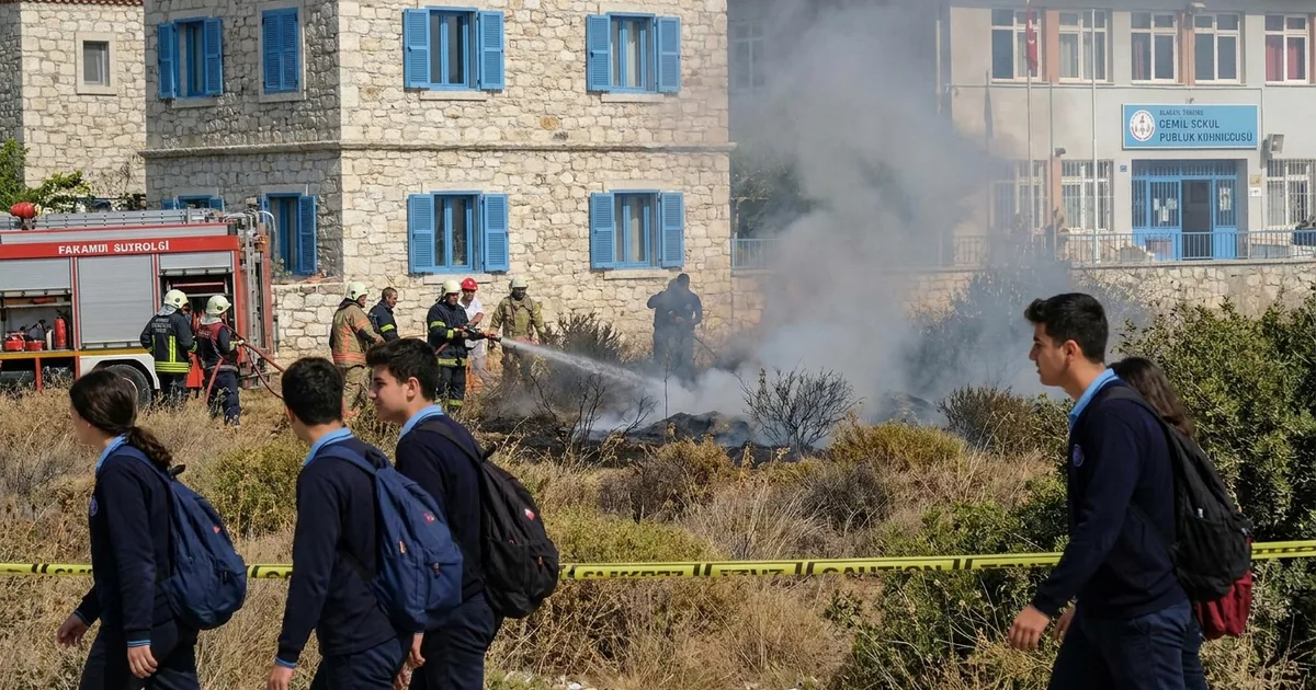 Çeşme'de ihmal sonucu çıkan yangın kontrol altına alındı - Haber Alaçatı