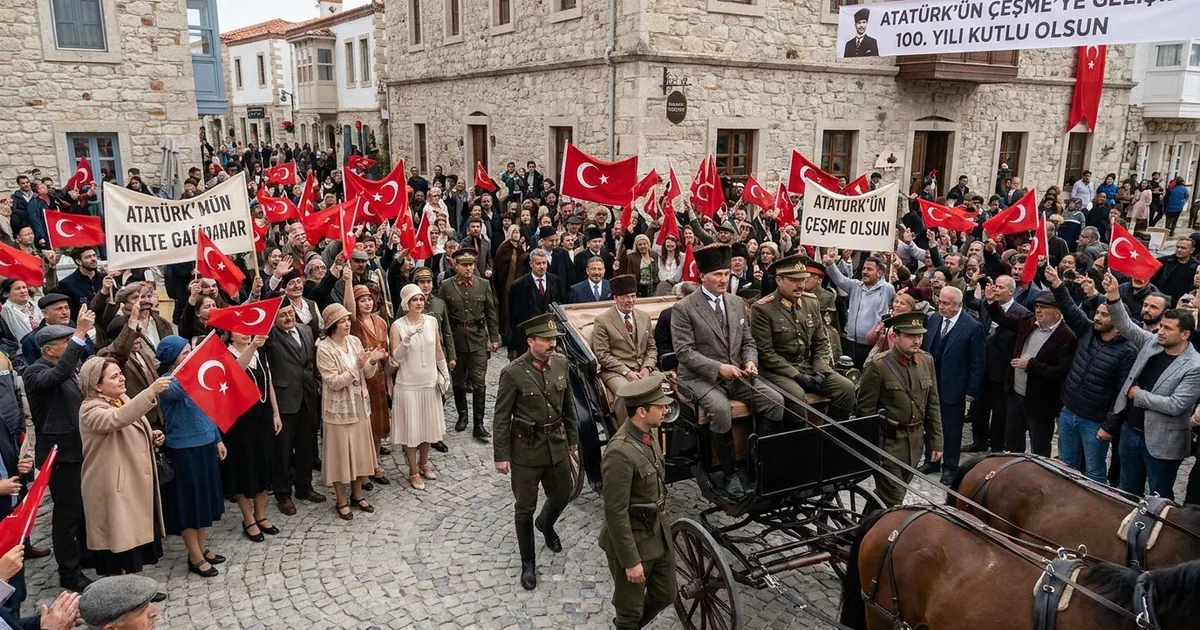 Atatürk'ün Çeşme'ye Gelişinin 100. Yılı Coşkuyla Kutlandı