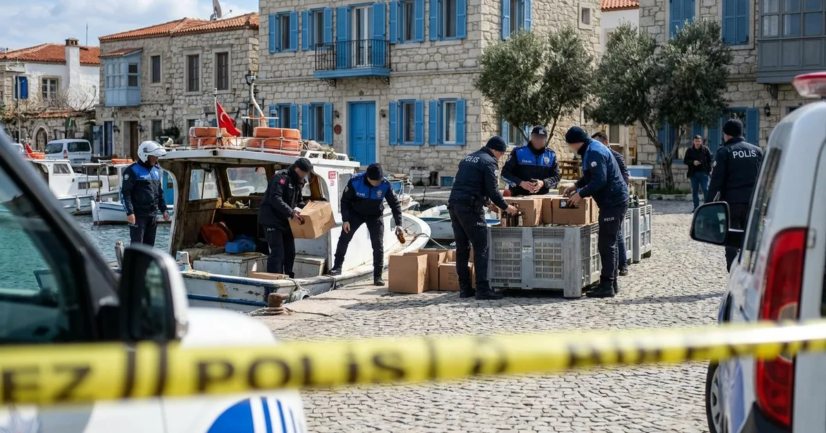 Çeşme'de Sakız Adası bağlantılı kaçak içki operasyonu