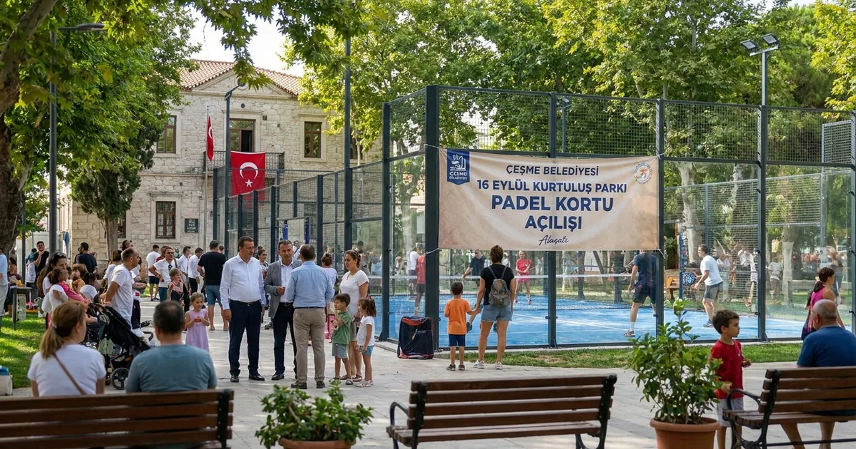 Çeşme'de yeni dönem: Kurtuluş Parkı padel kortuna kavuştu - Haber Alaçatı