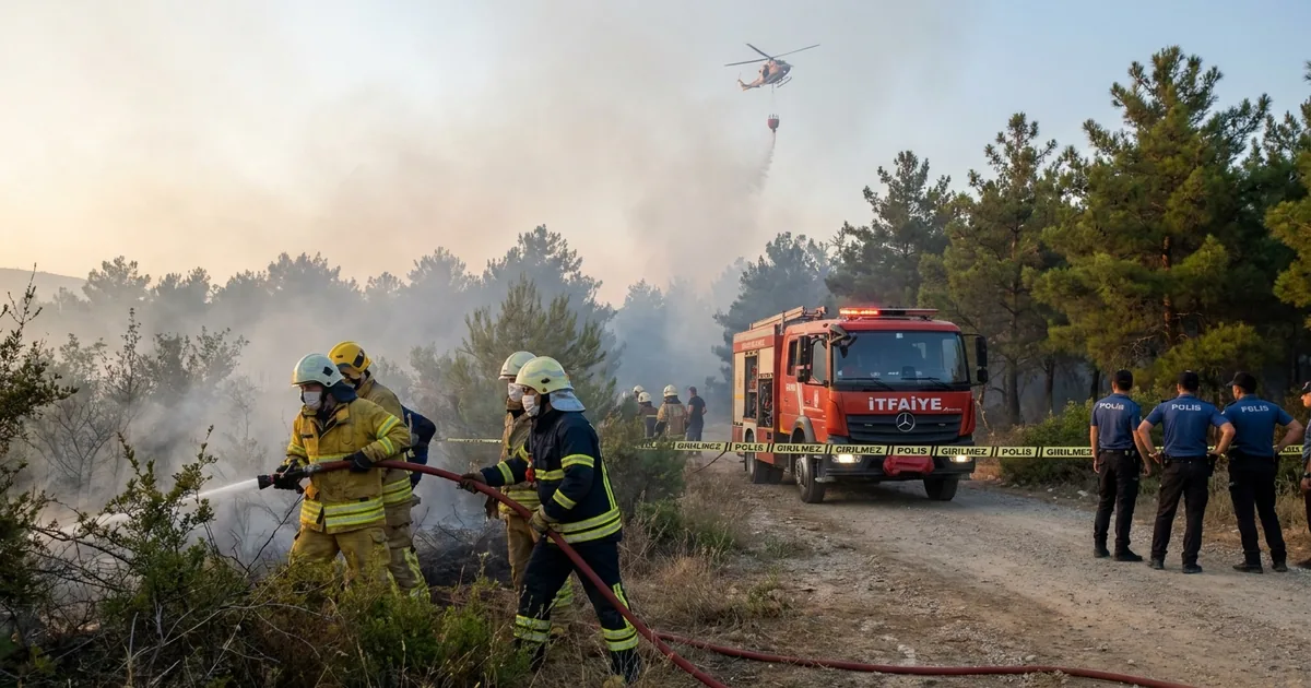 4 uçak ve 6 helikopterle Narlıdere'ye müdahale edildi - Haber Alaçatı