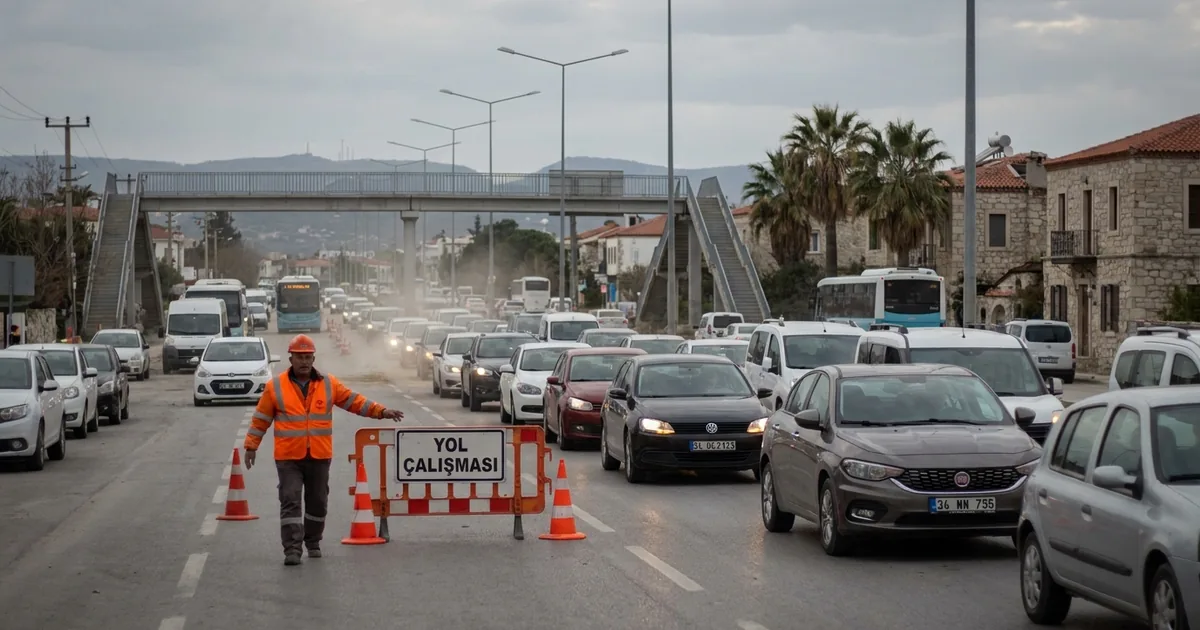 Çeşme-İzmir Otoyolu'nda hafta sonu yoğunluğu başladı