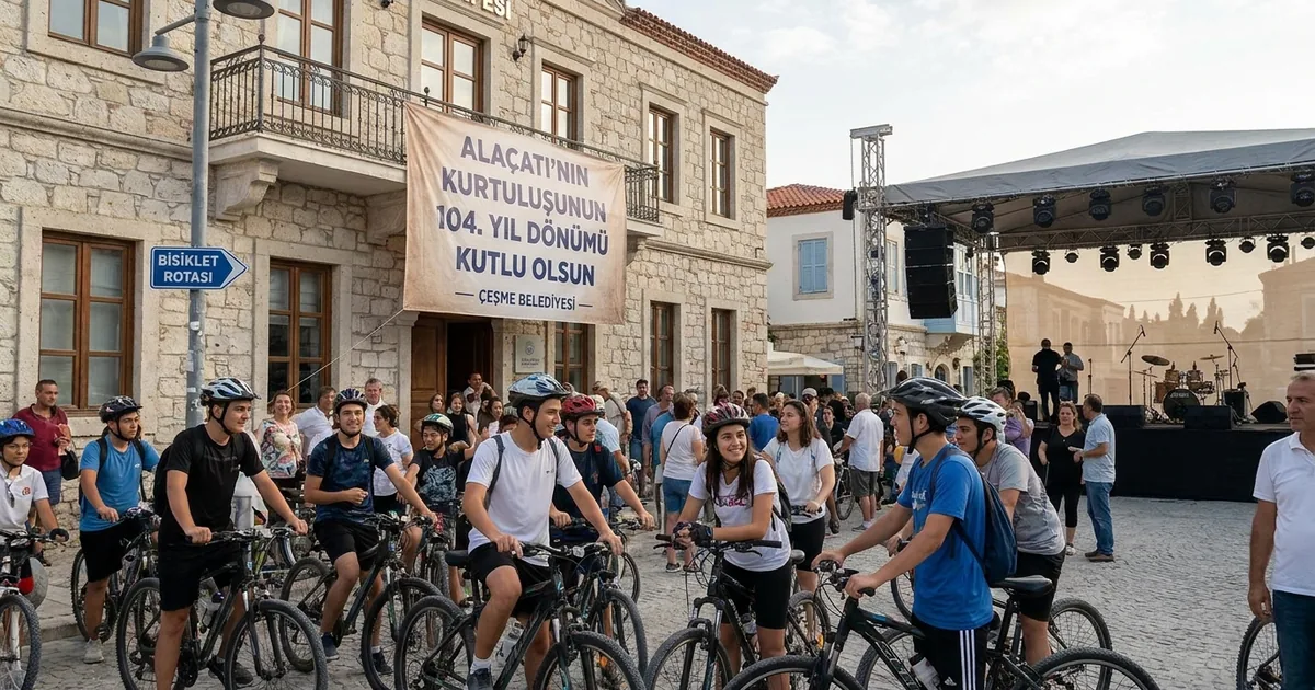 Gençler Alaçatı'nın kurtuluş rotasını bisikletle keşfetti - Haber Alaçatı